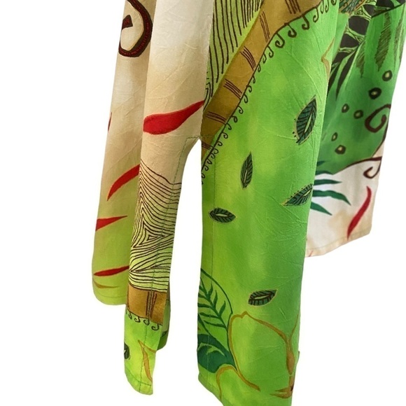 Jams WORLD Aloha Hawaiian Floral Blouse Women S Small - Picture 4 of 6